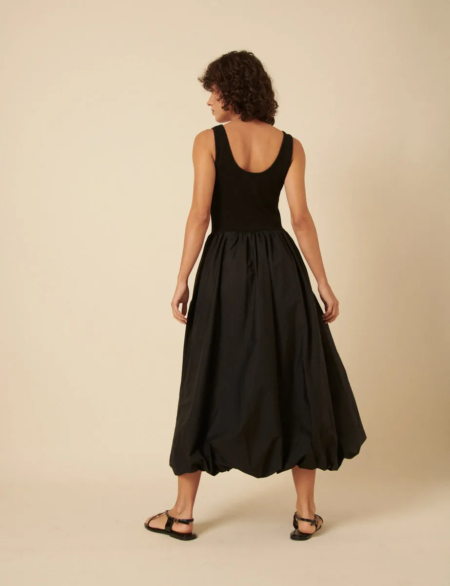 Black Nancy Bubble Hem Midi Dress sold by Nobody's Child product image thumbnail 4
