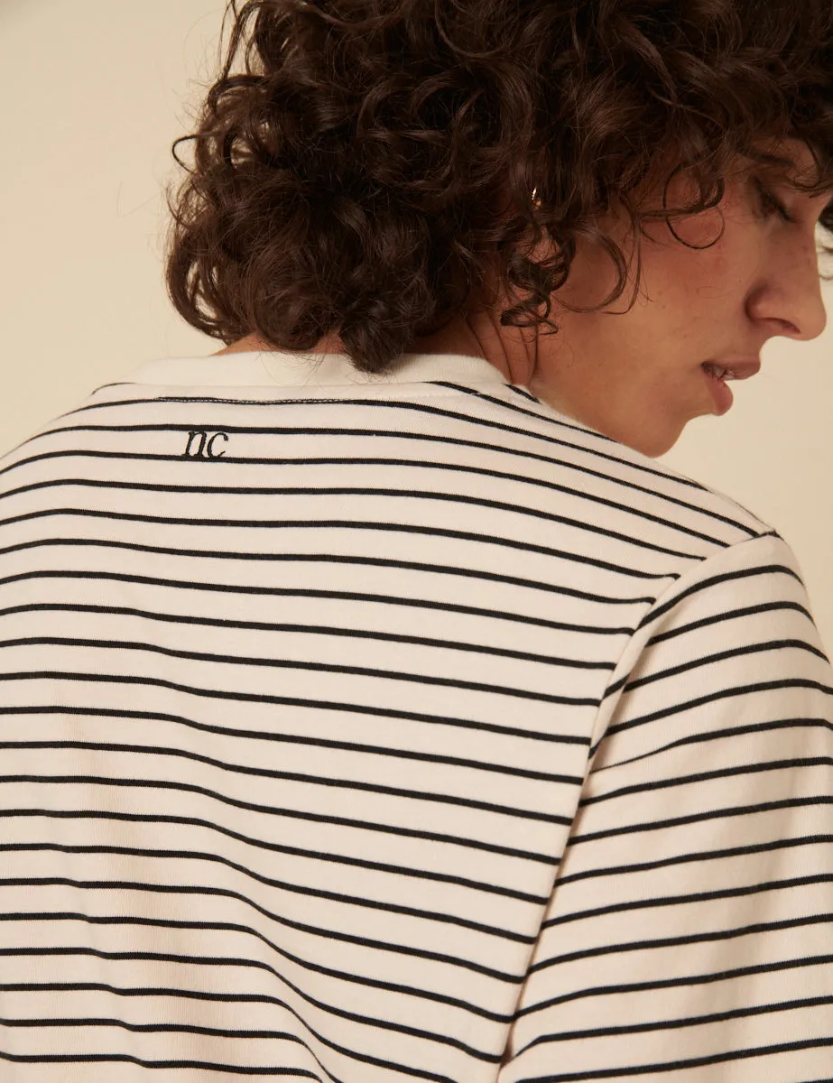White Striped Oversized T-shirt sold by Nobody's Child product image thumbnail 3
