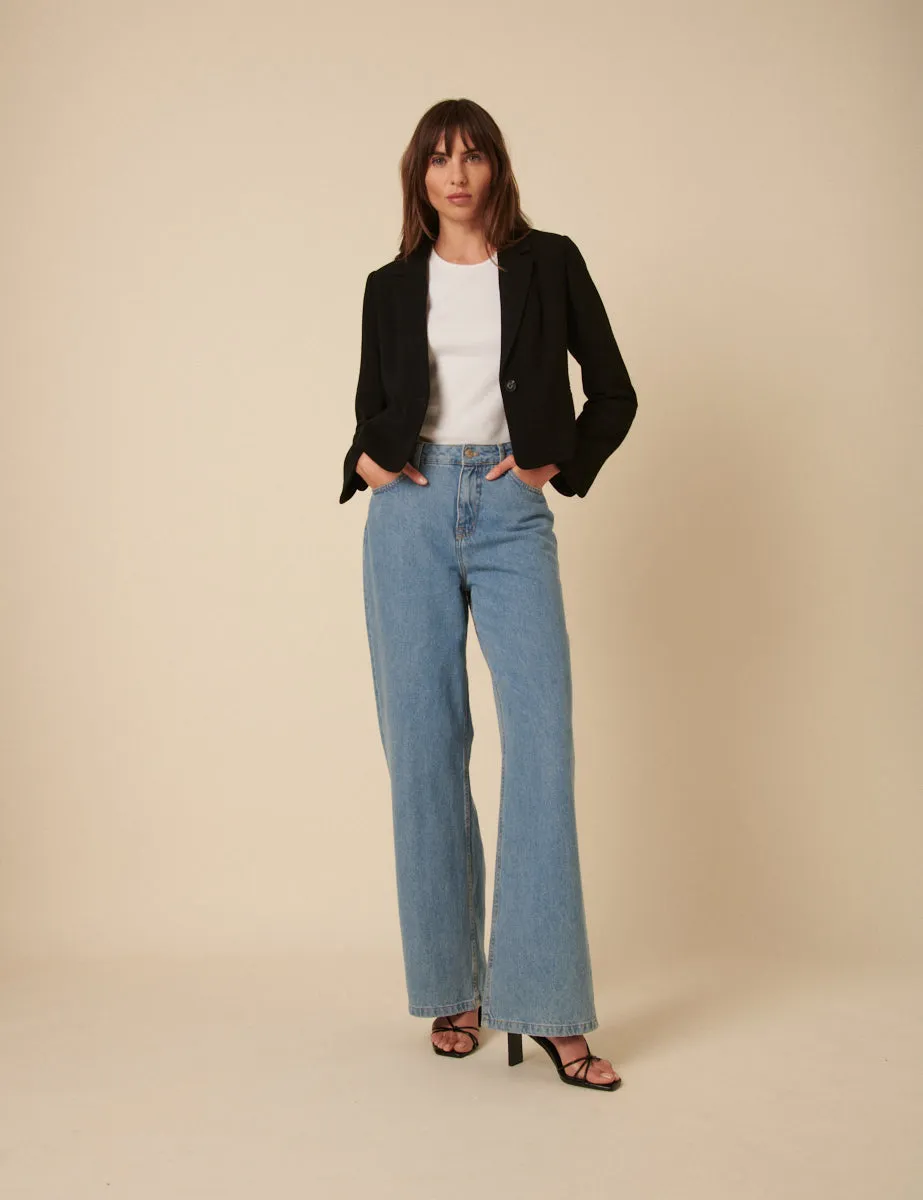 Black Cropped Blazer sold by Nobody's Child product image thumbnail 3
