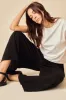 Black Wide Leg Cropped Zeena Trousers sold by Nobody's Child