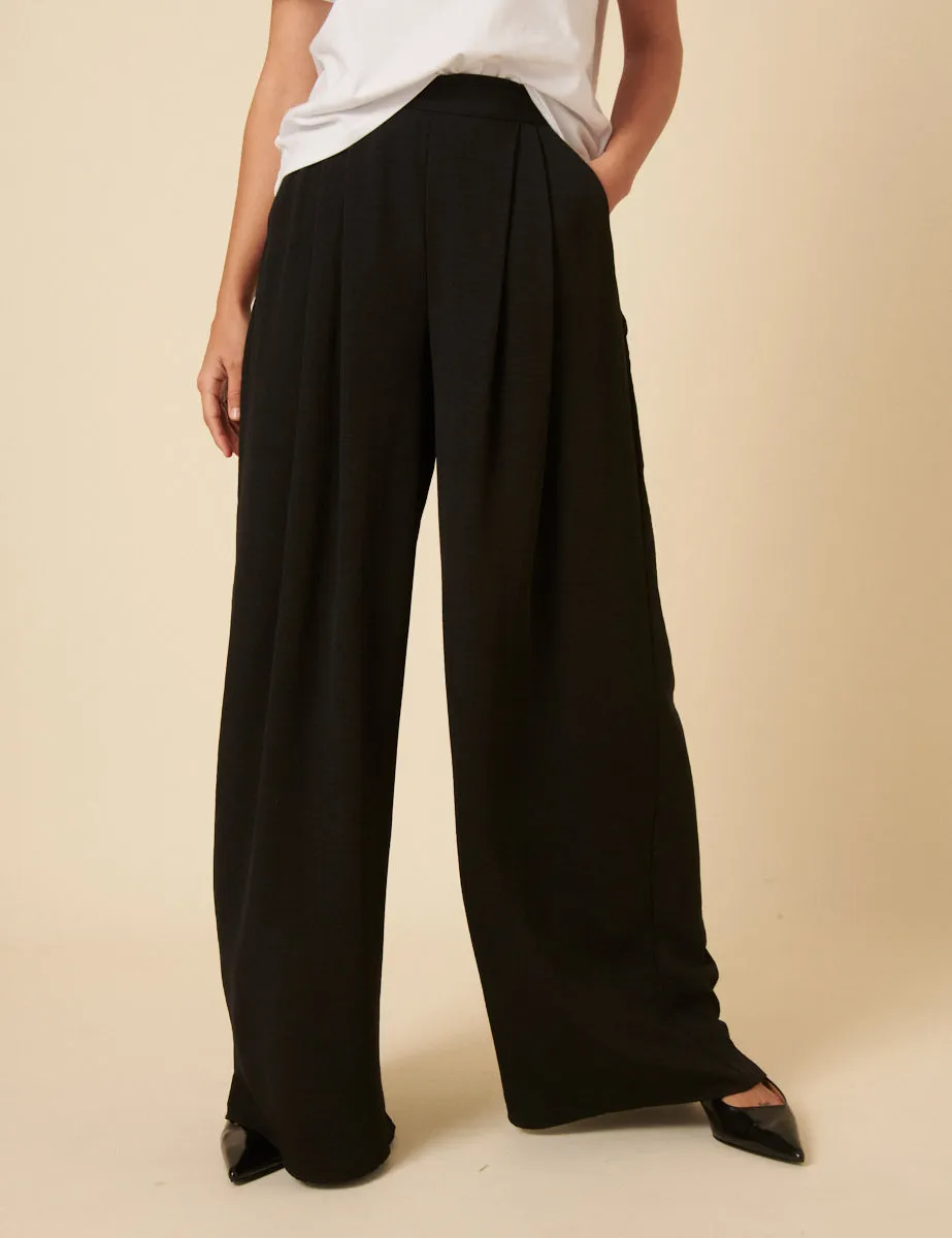 Black Wide Leg Zeena Trousers sold by Nobody's Child product image thumbnail 3