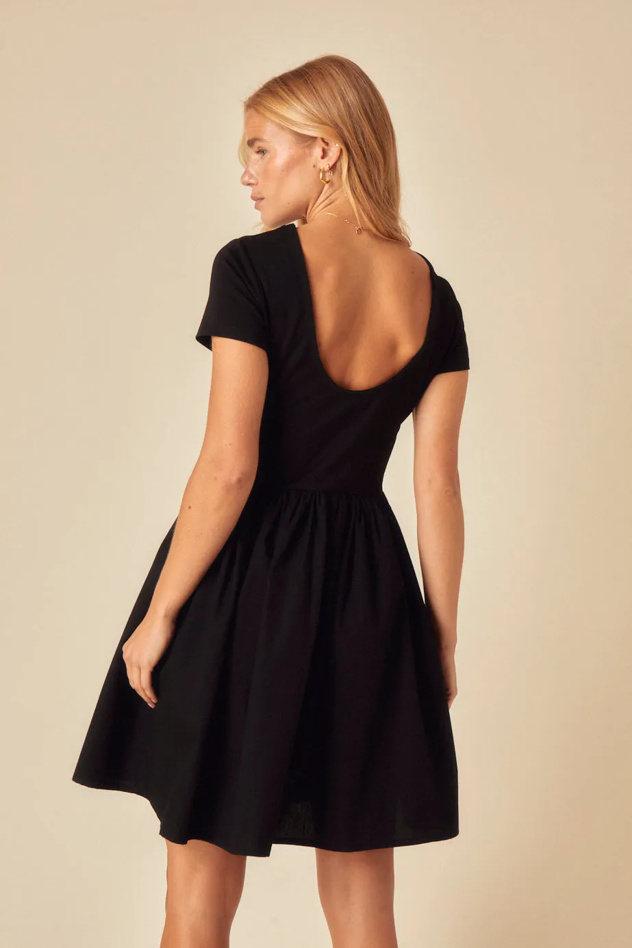 Black Scoop Back Sarah Mini Dress sold by Nobody's Child product image thumbnail 5