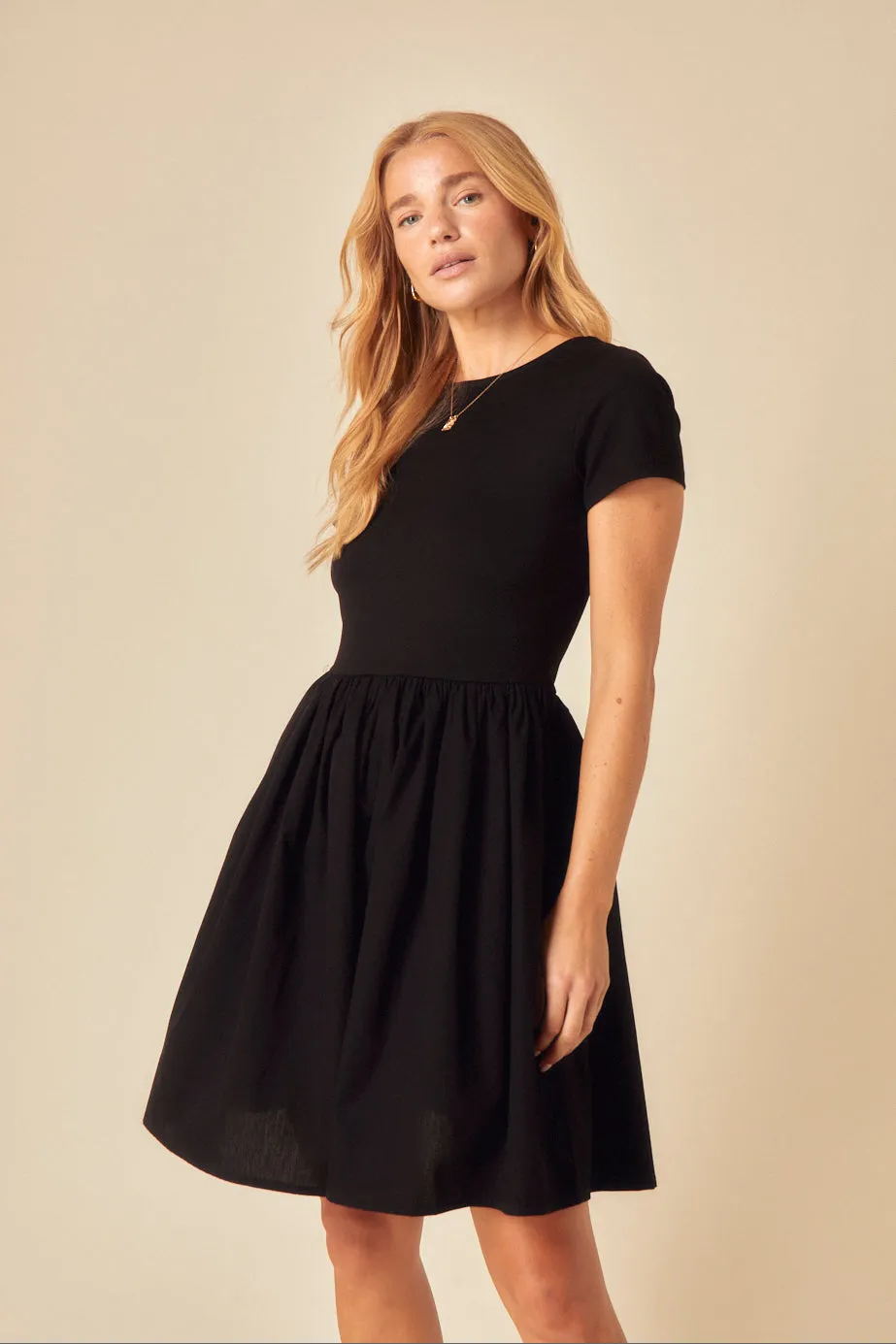 Black Scoop Back Sarah Mini Dress sold by Nobody's Child