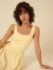 Butter Yellow Colorado Midi Dress sold by Nobody's Child