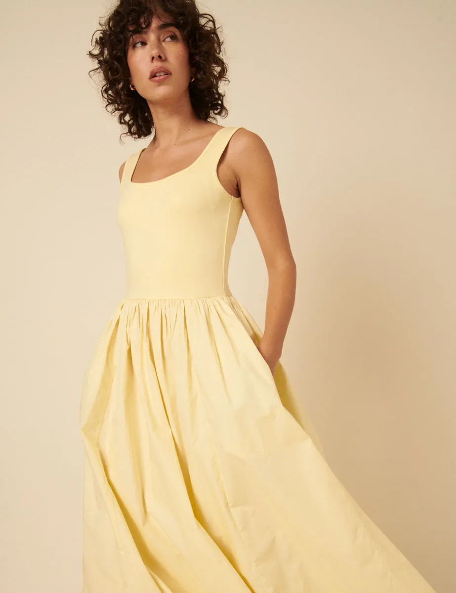 Butter Yellow Colorado Midi Dress sold by Nobody's Child product image thumbnail 4