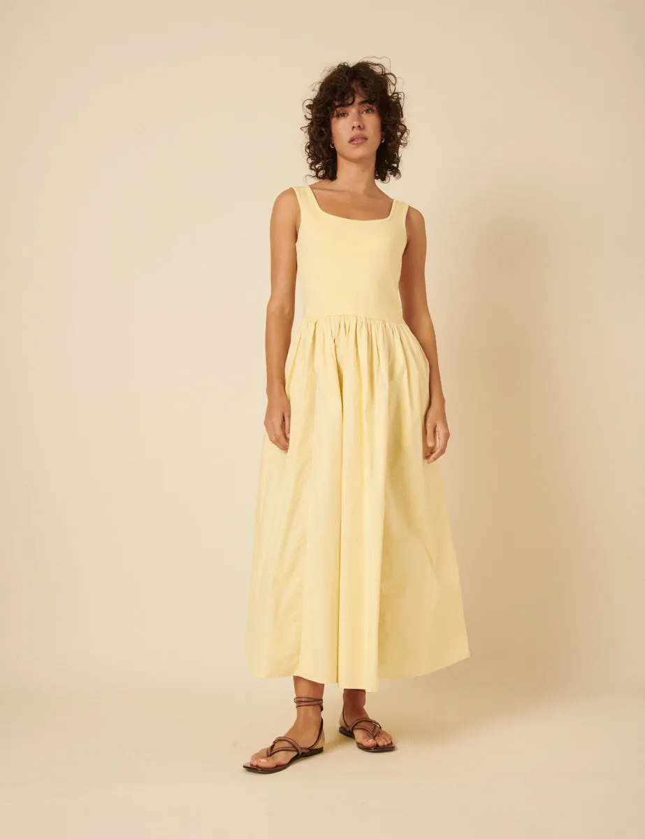 Butter Yellow Colorado Midi Dress sold by Nobody's Child product image thumbnail 2