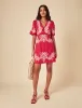 Red Floral Embroidered Nicky Mini Dress sold by Nobody's Child