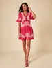 Red Floral Embroidered Nicky Mini Dress sold by Nobody's Child