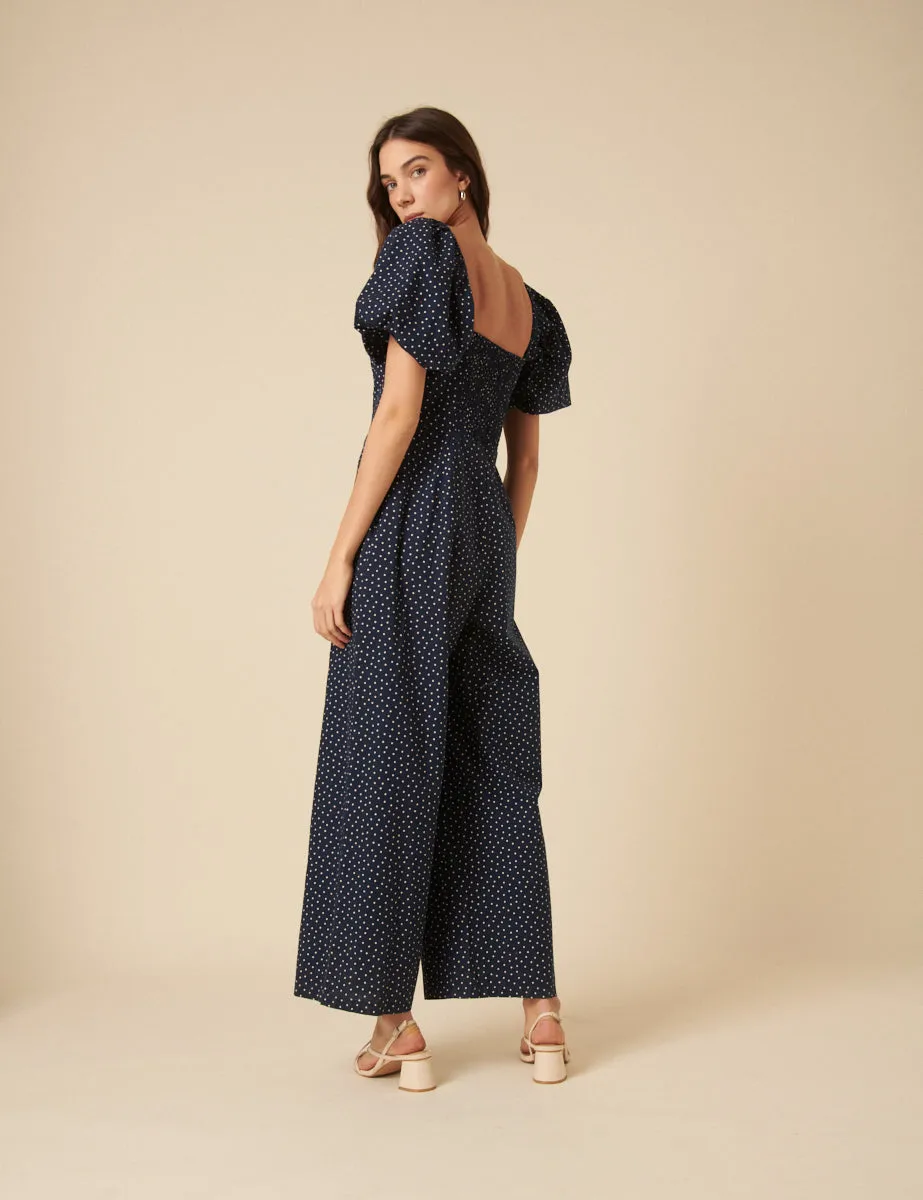Navy Spotty Zoe Jumpsuit sold by Nobody's Child product image thumbnail 5