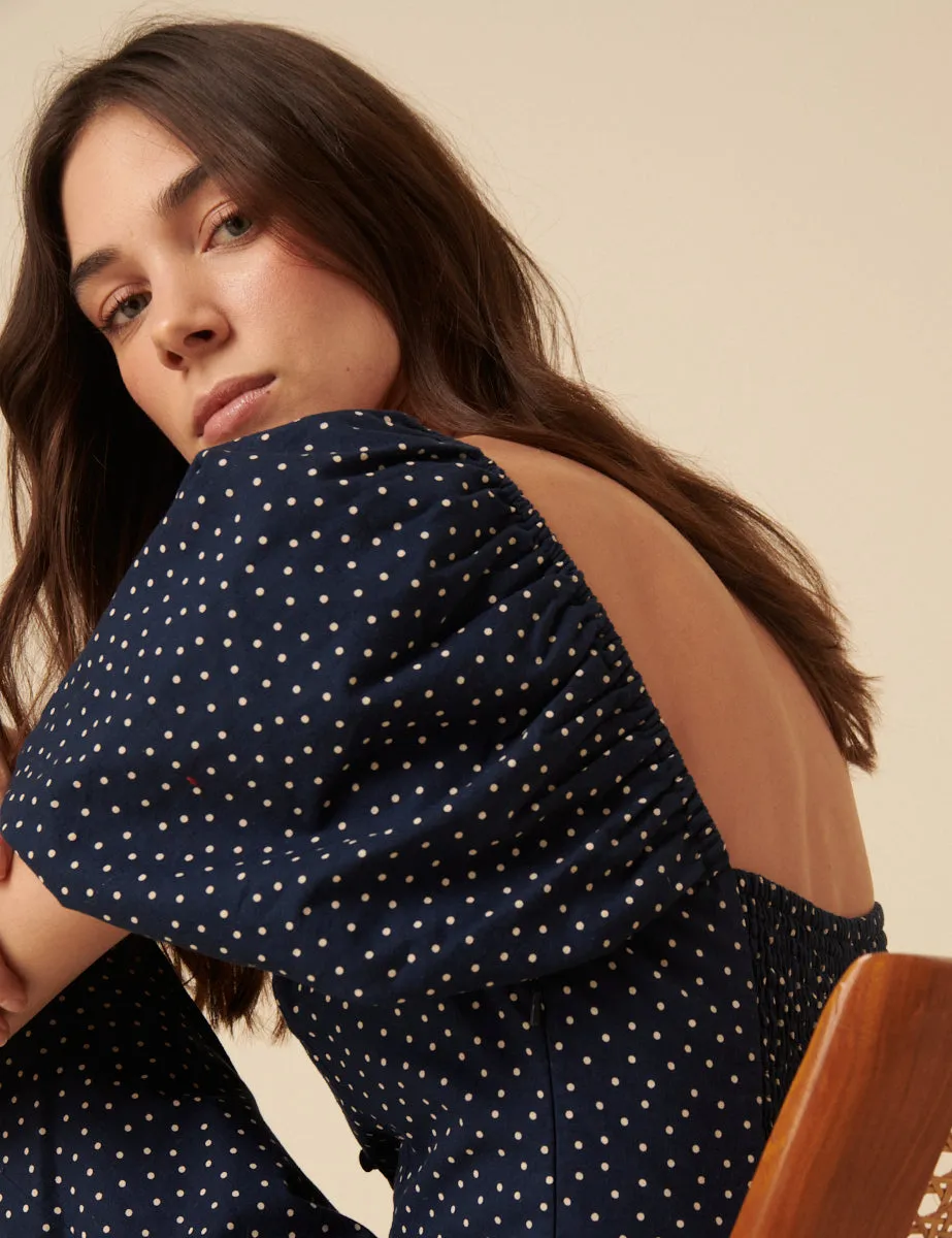 Navy Spotty Zoe Jumpsuit sold by Nobody's Child product image thumbnail 2