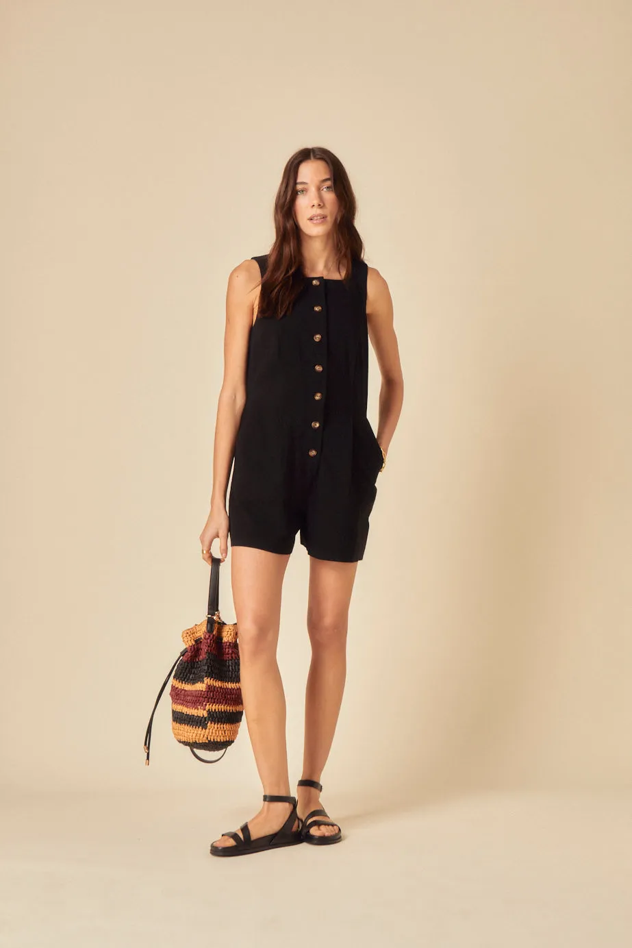 Black Peri Playsuit sold by Nobody's Child product image thumbnail 4