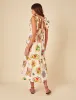 Cream Printed Cassidy Midi Dress sold by Nobody's Child