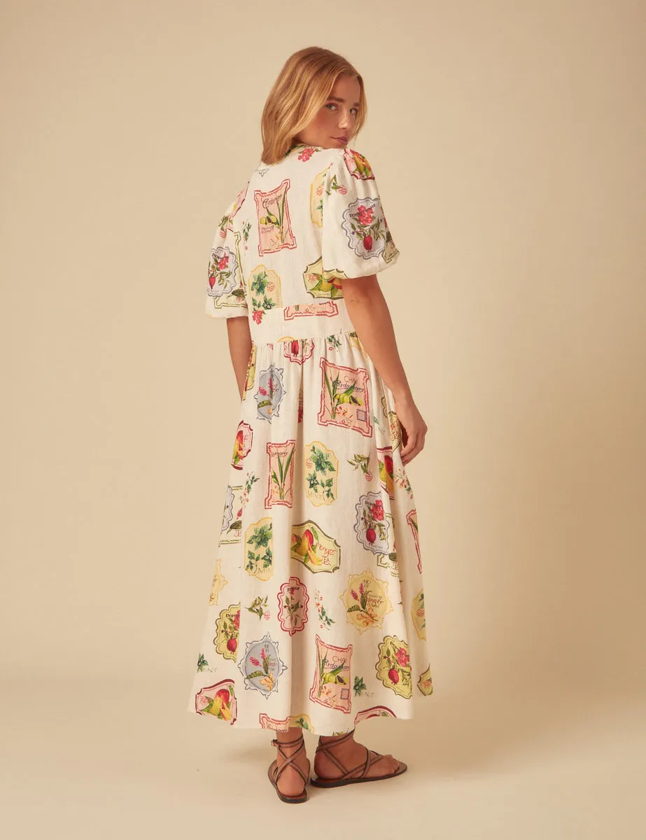Cream Printed Starlight Midi Dress sold by Nobody's Child product image thumbnail 5