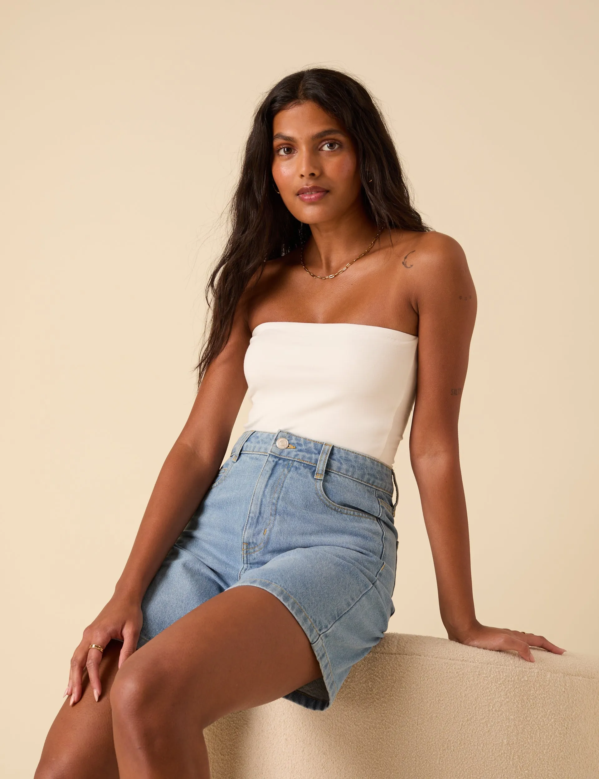 White Bandeau Top sold by Nobody's Child product image thumbnail 2