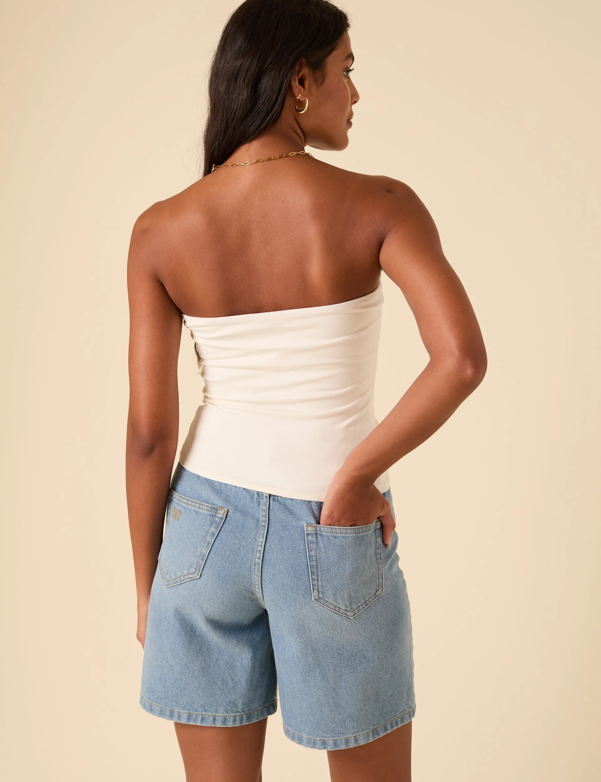 White Bandeau Top sold by Nobody's Child product image thumbnail 5