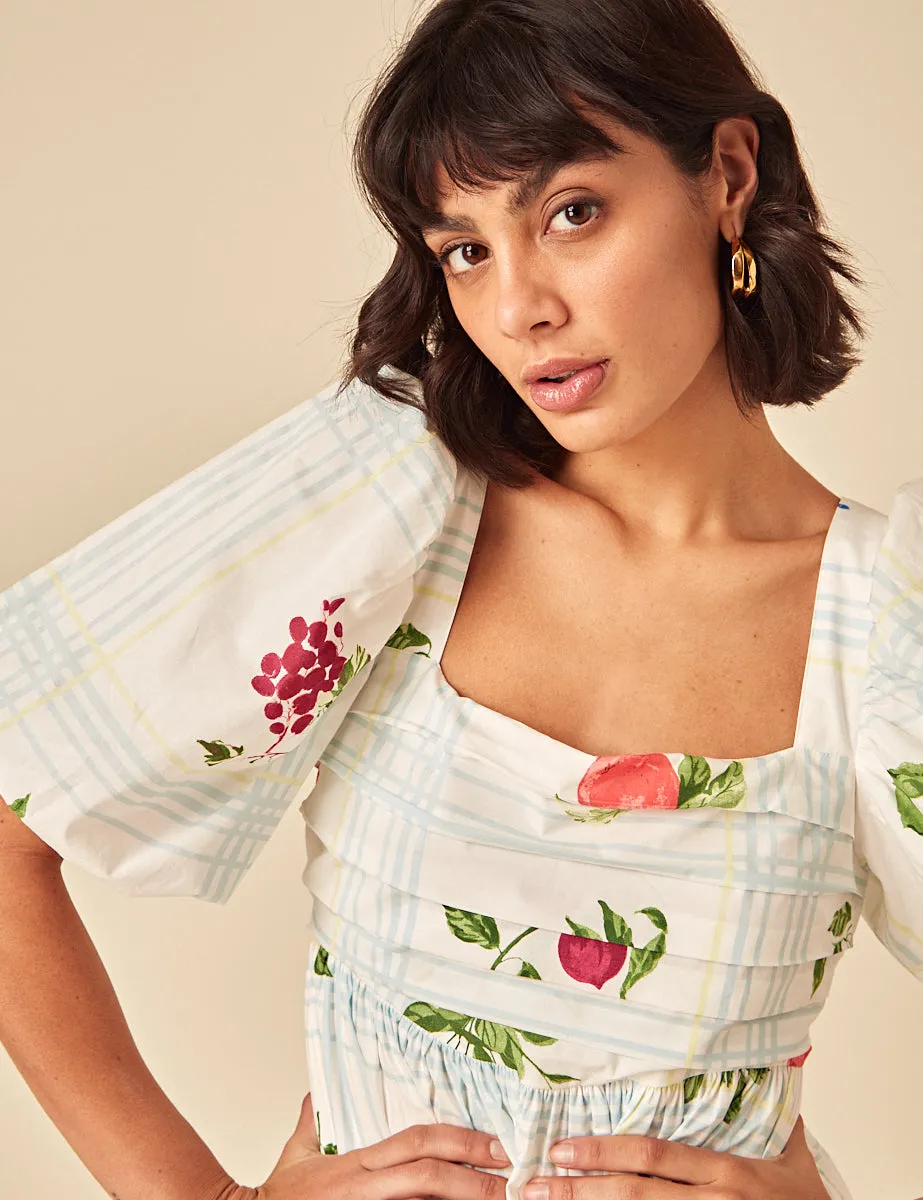 Cream Fruit Print Nova Mini Dress sold by Nobody's Child product image thumbnail 2