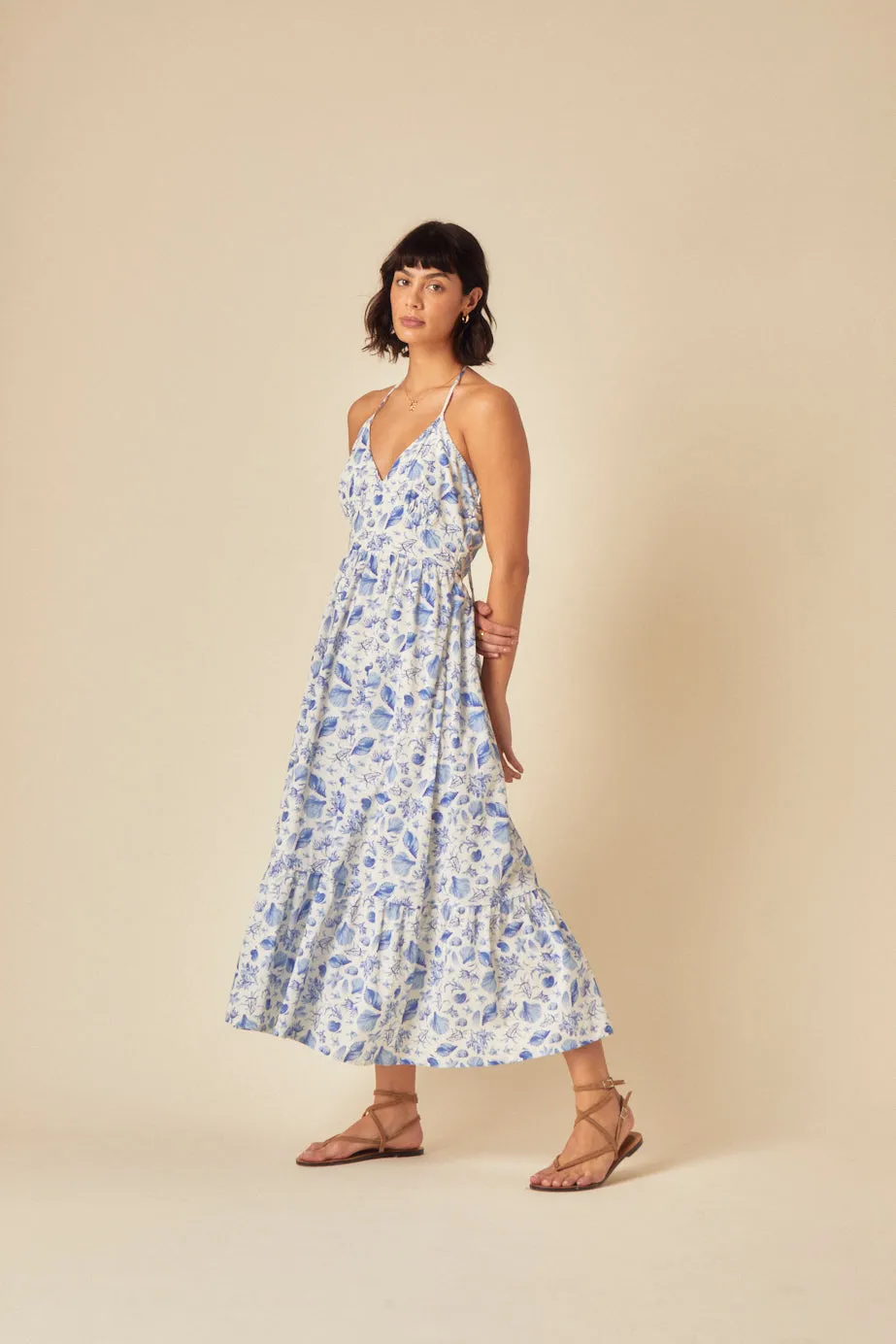 Blue Shell Print Bellerose Midi Dress sold by Nobody's Child