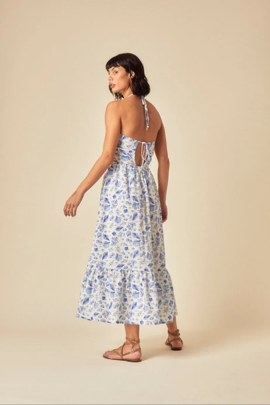 Blue Shell Print Bellerose Midi Dress sold by Nobody's Child product image thumbnail 2