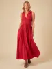 Red Sleeveless Starlight Midi Dress sold by Nobody's Child