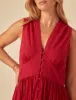 Red Sleeveless Starlight Midi Dress sold by Nobody's Child