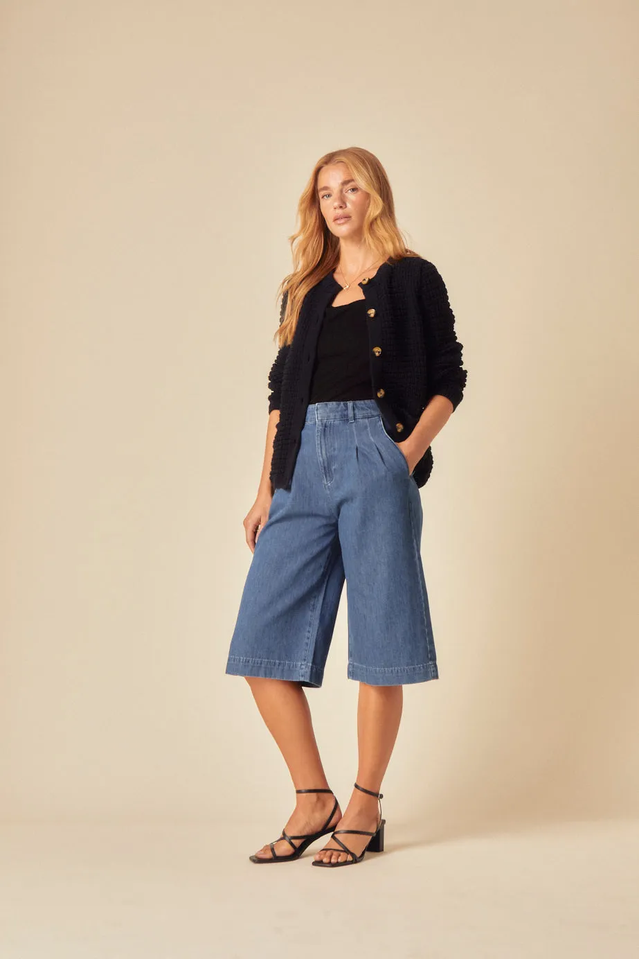 Navy Textured Knitted Cardigan sold by Nobody's Child product image thumbnail 4