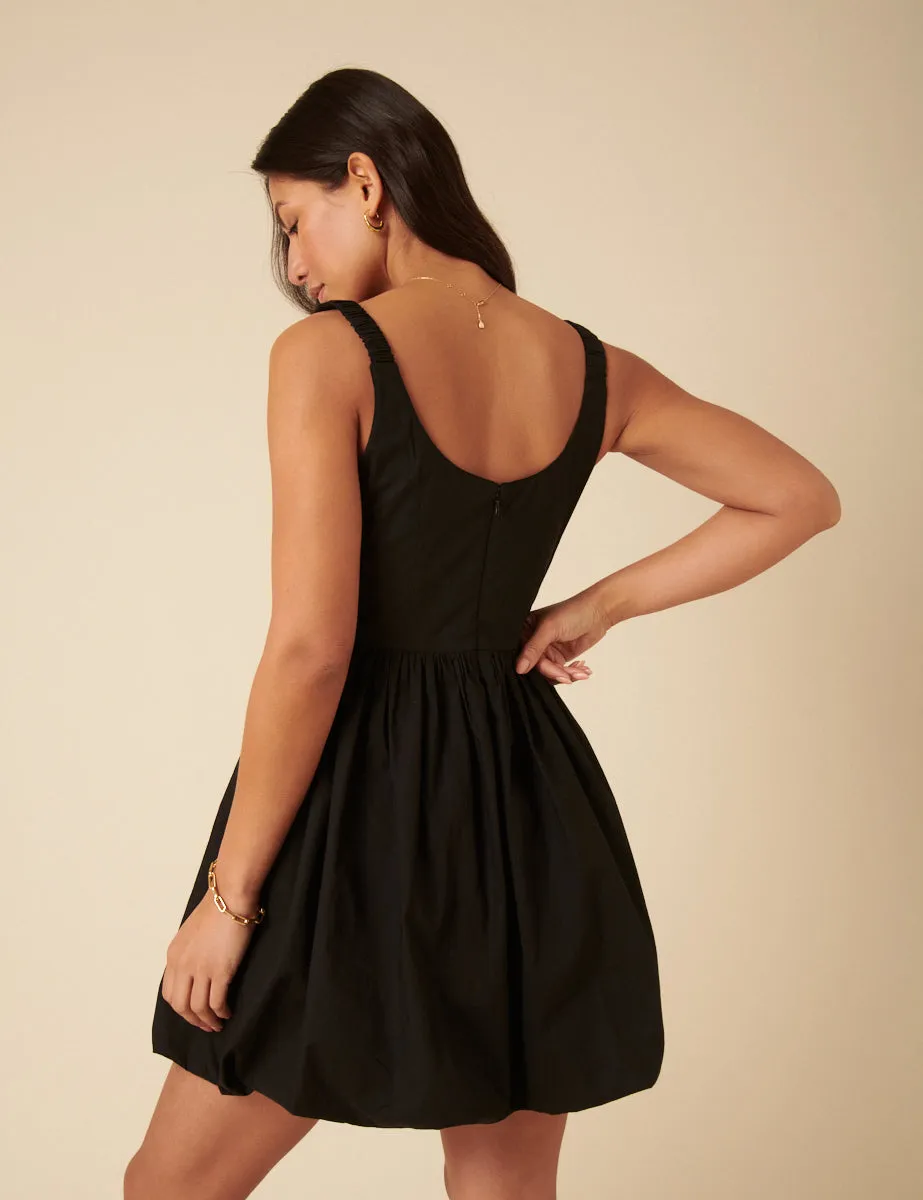 Black Loie Bubble Hem Mini Dress sold by Nobody's Child product image thumbnail 5
