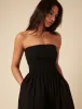 Black Bandeau Drop Waist Midi Dress sold by Nobody's Child