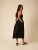 Black Bandeau Drop Waist Midi Dress sold by Nobody's Child