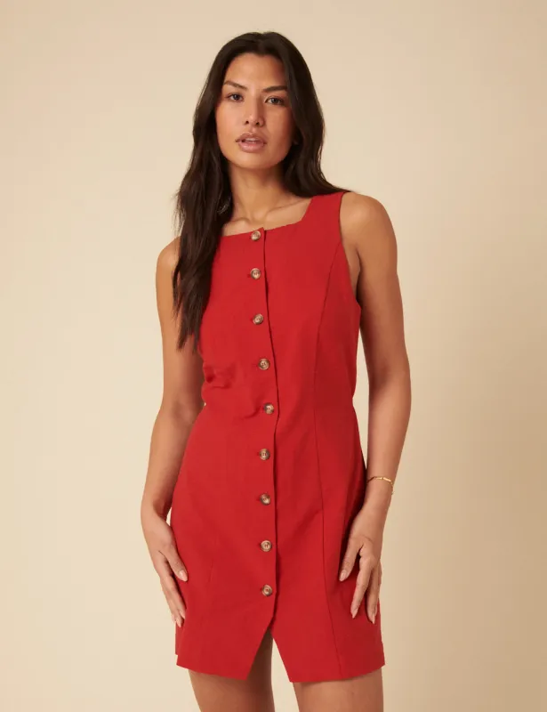 Red Peri Mini Dress sold by Nobody's Child