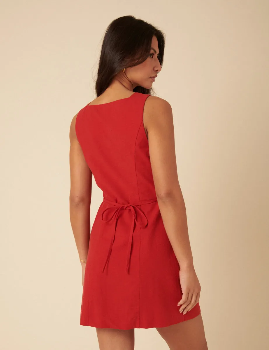 Red Peri Mini Dress sold by Nobody's Child product image thumbnail 5