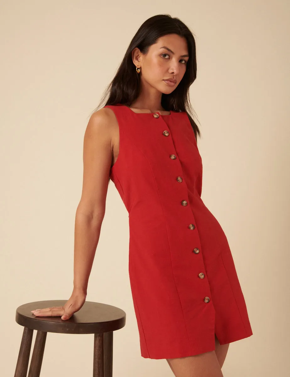 Red Peri Mini Dress sold by Nobody's Child product image thumbnail 4
