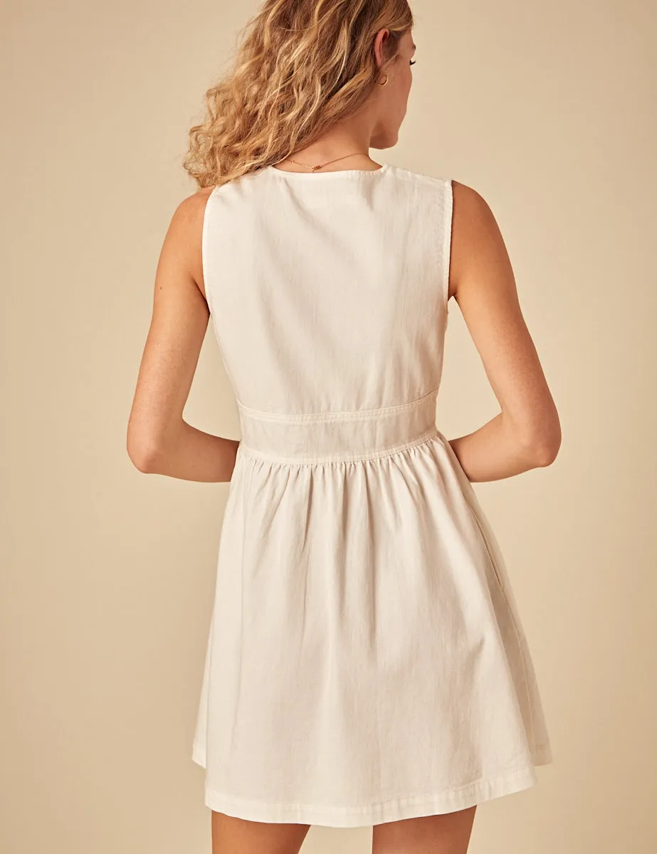 Cream Denim Astra Mini Dress sold by Nobody's Child product image thumbnail 5