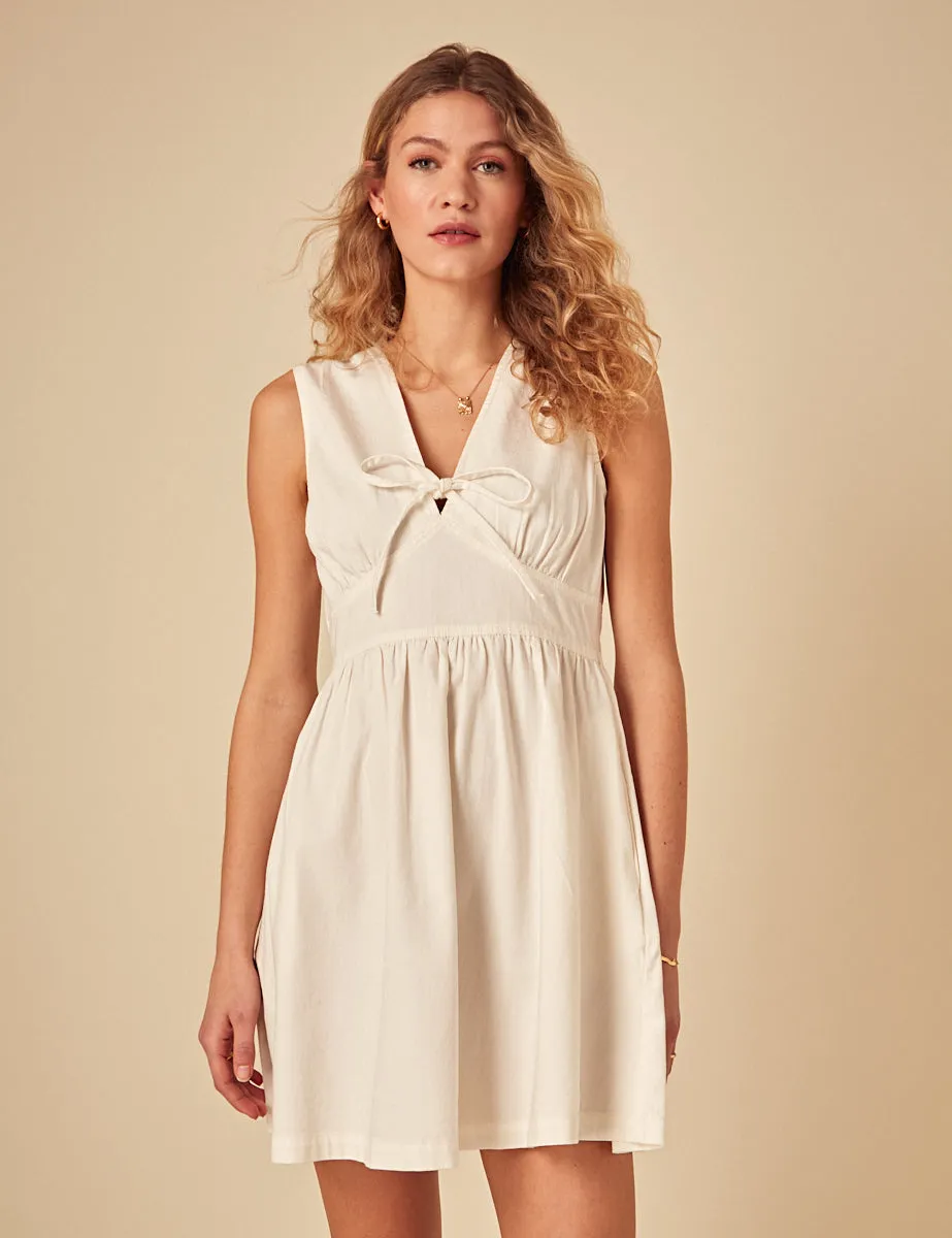 Cream Denim Astra Mini Dress sold by Nobody's Child product image thumbnail 2