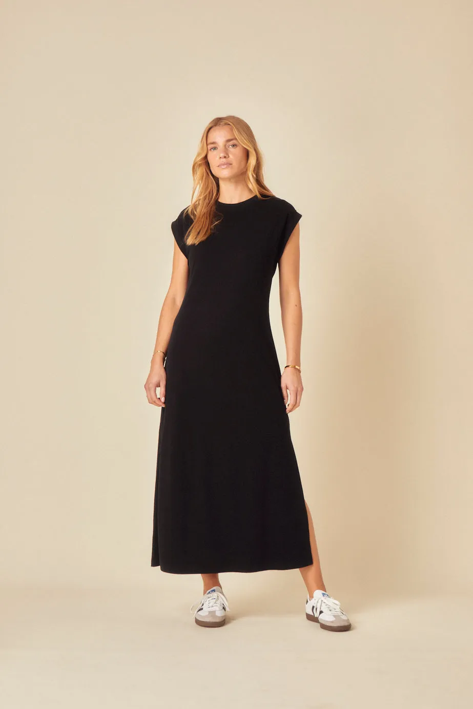 Black Jersey Midi T-Shirt sold by Nobody's Child