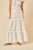 White Tiered Lace Detail Skirt sold by Nobody's Child
