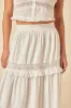White Tiered Lace Detail Skirt sold by Nobody's Child
