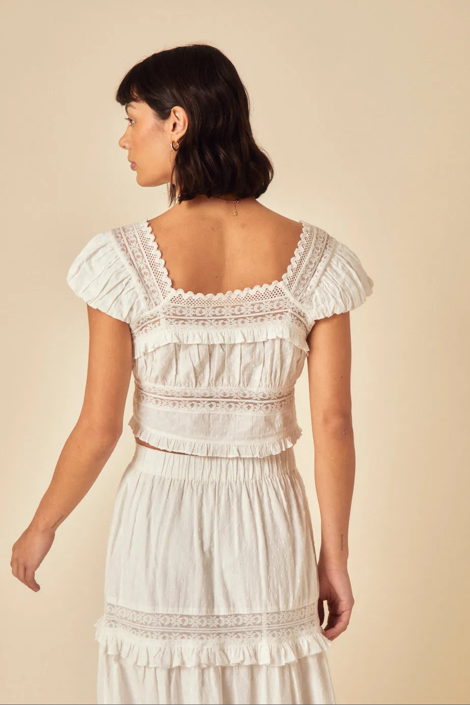 White Lace Detail Top sold by Nobody's Child product image thumbnail 5