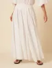 White Textured Spot Midi Skirt sold by Nobody's Child