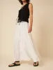 White Textured Spot Midi Skirt sold by Nobody's Child