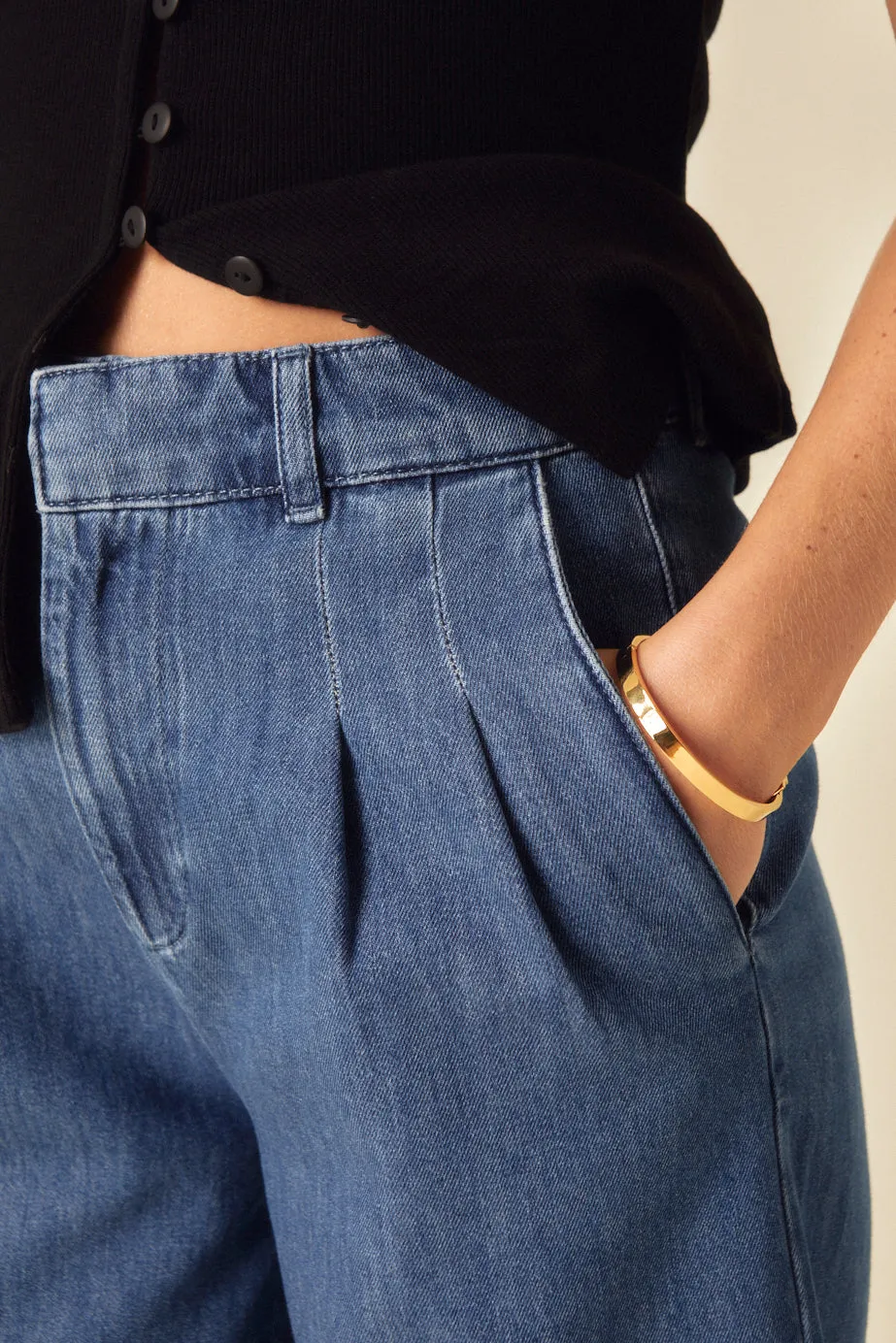 Blue Denim Bermuda Shorts sold by Nobody's Child product image thumbnail 4