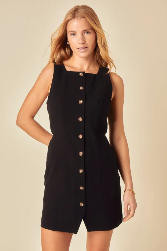 Black Tailored Peri Mini Dress sold by Nobody's Child