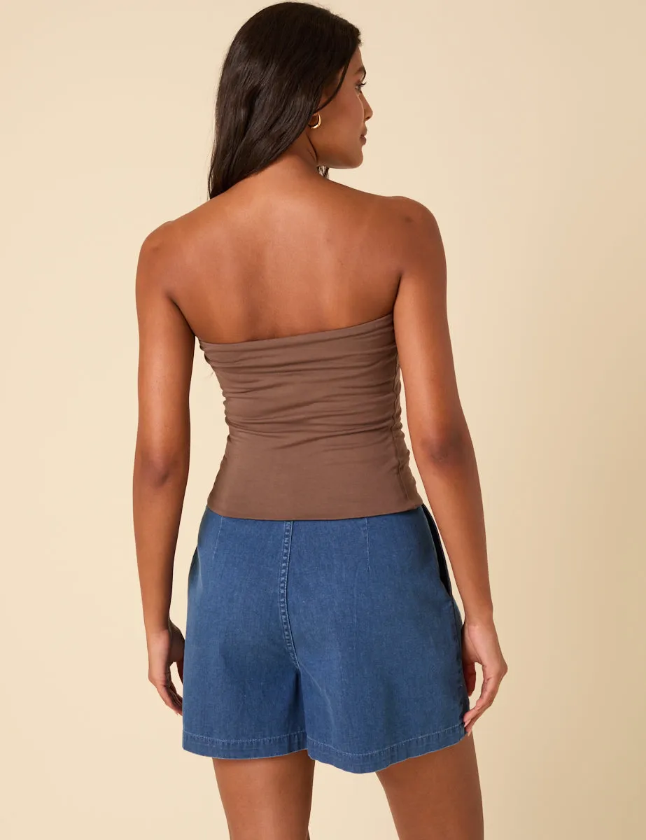 Brown Bandeau Top sold by Nobody's Child product image thumbnail 5