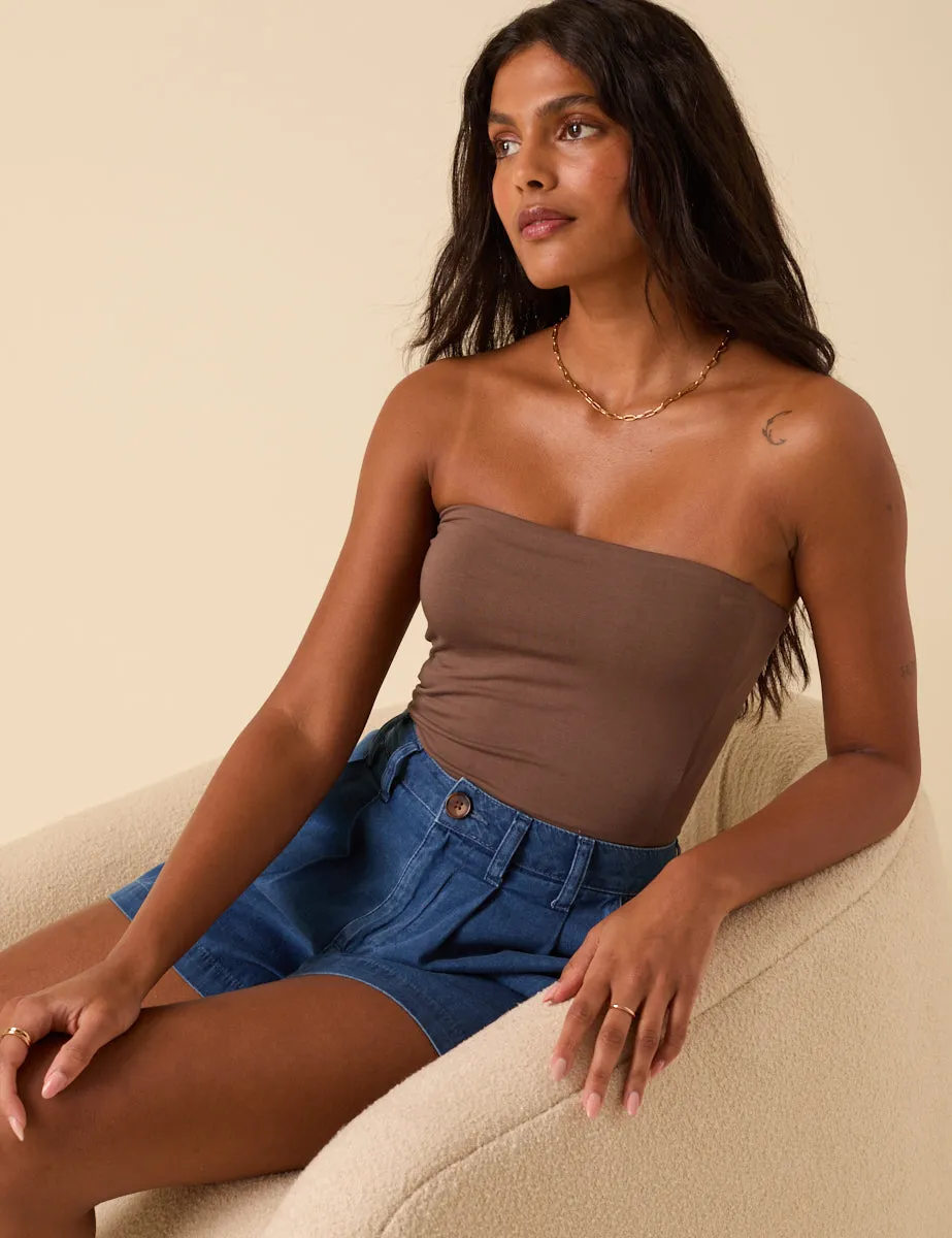Brown Bandeau Top sold by Nobody's Child product image thumbnail 2