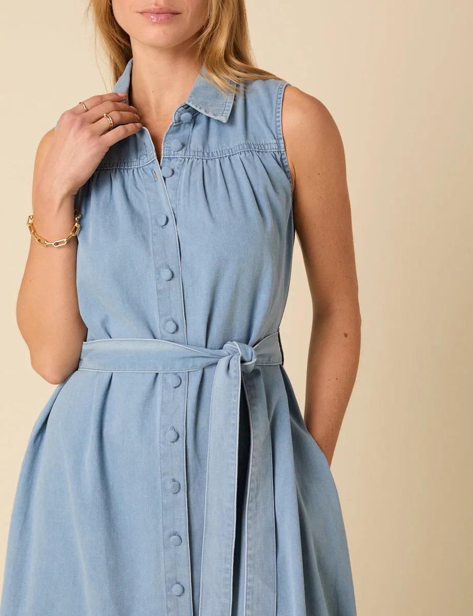 Blue Denim Pippa Shirt Midi Dress sold by Nobody's Child product image thumbnail 2