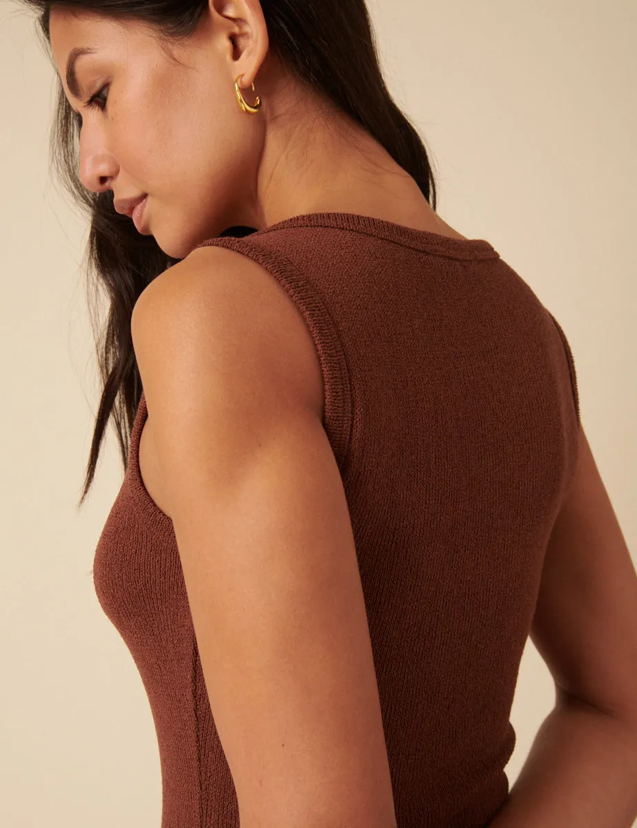 Brown Textured Maxi Dress sold by Nobody's Child product image thumbnail 5