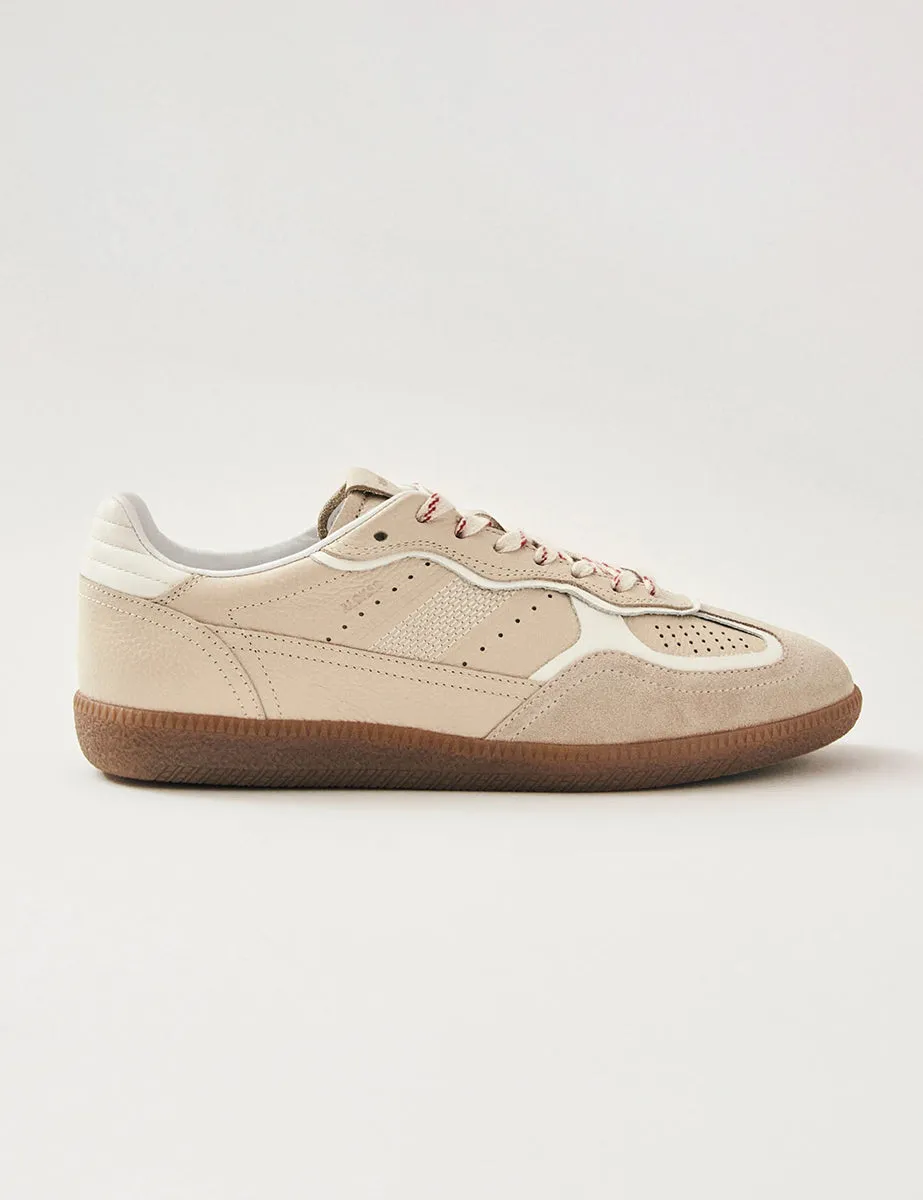 Alohas Rife Grain Cream Leather Trainers sold by Nobody's Child