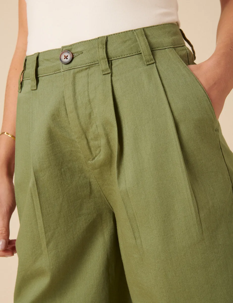 Green Denim Ava Bermuda Shorts sold by Nobody's Child product image thumbnail 4