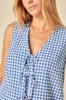 Blue Gingham Tie Front Tessa Top sold by Nobody's Child