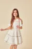 Elizabeth Scarlett Girls White Embroidered Quinn Mini Dress sold by Nobody's Child
