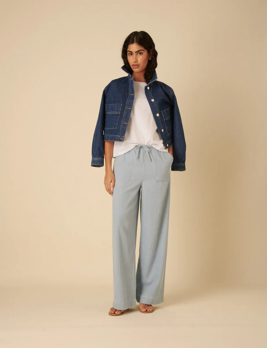 Light Blue Denim Relaxed Shona Trousers sold by Nobody's Child product image thumbnail 3